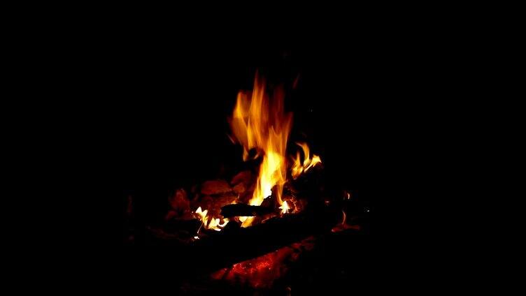 木头燃烧的火焰
