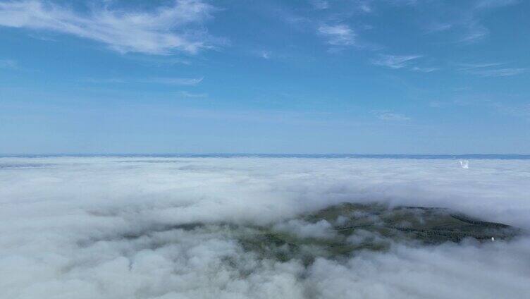 延时航拍山脉云海云上风景