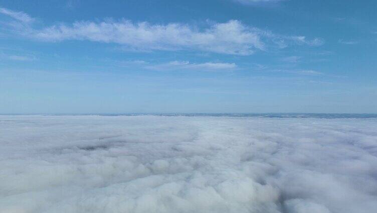 延时航拍山脉云海云上风景