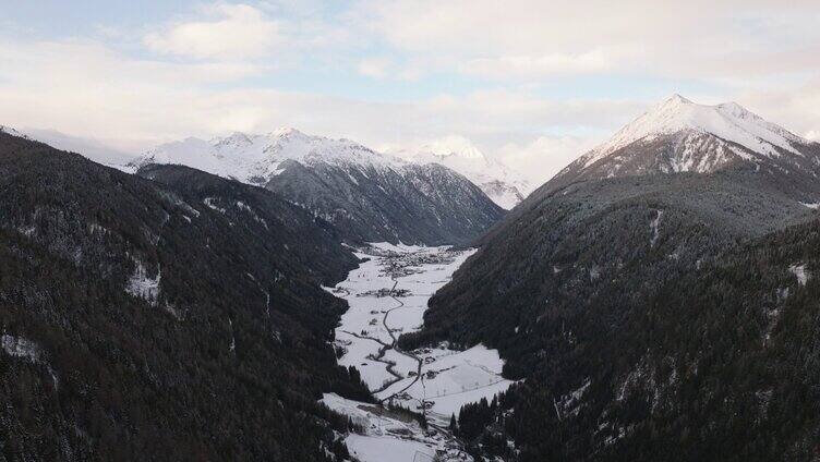 冬天的雪景镜头