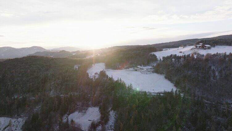 冬天的雪景镜头