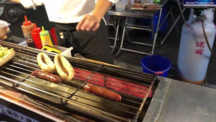 台湾夜市传统美食大肠包小肠