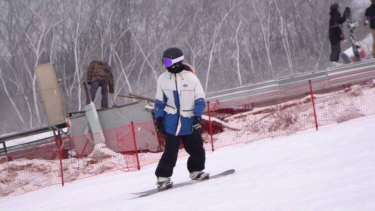 滑雪场 滑雪人群 单板双板滑雪