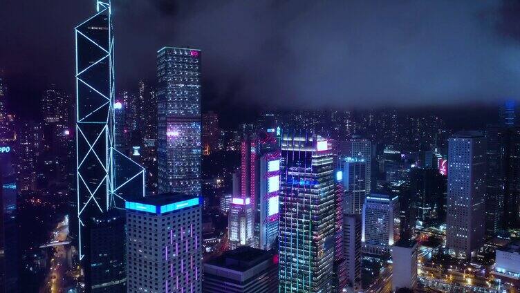 香港城市夜景4k-9