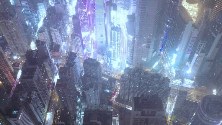 香港城市夜景4k-3