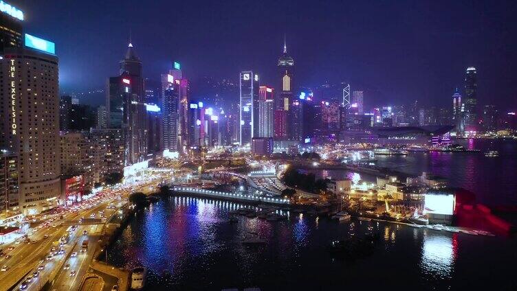 香港城市夜景4k-11