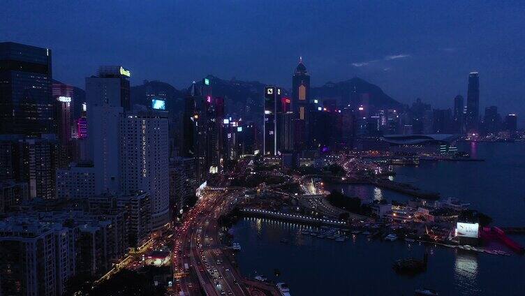 香港城市夜景4k-12