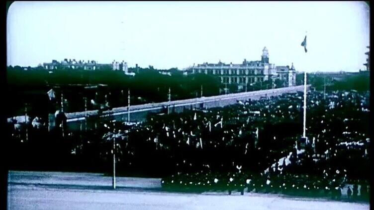 1949年开国盛典天安门前升旗仪式