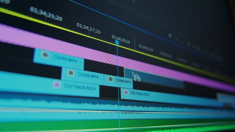 电脑上视频剪辑特写