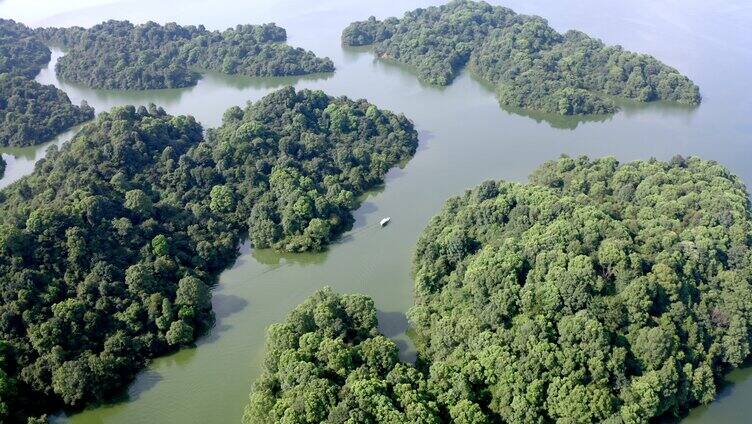 高空航拍江西仙女湖风景全貌「组镜」