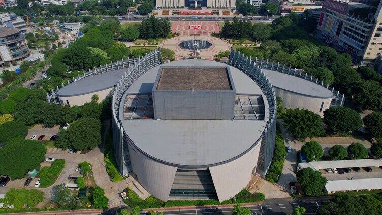 航拍福建大剧院景观