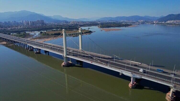 航拍福州洪塘大桥景观