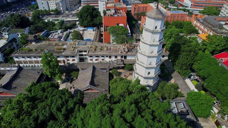 航拍福州定光寺景观