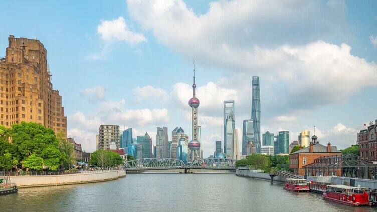 上海城市地标建筑延时摄影