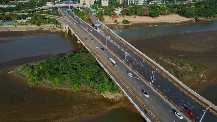 航拍福州金山大桥景观