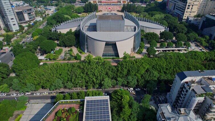 航拍福建大剧院景观