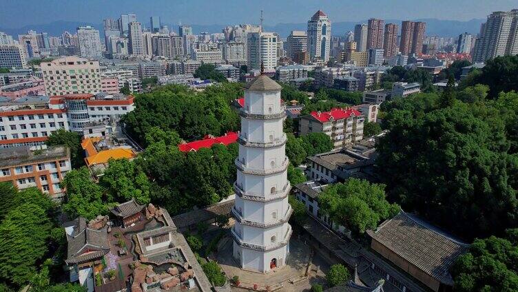 航拍福州定光寺景观