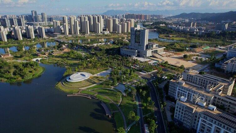 航拍福建理工大学景观