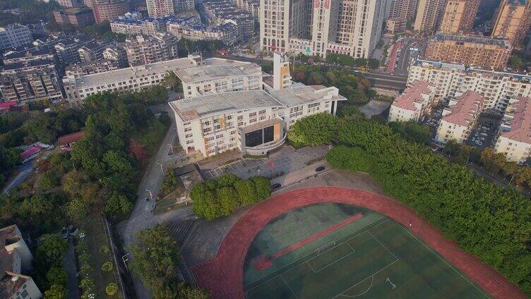 航拍福建莆田学院景观