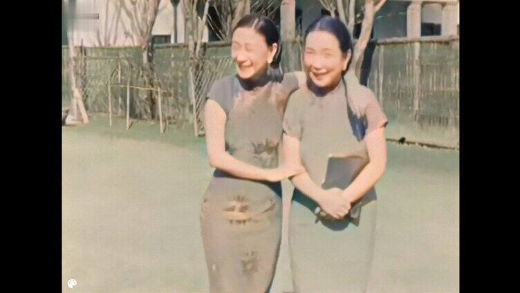 1936年上海 身穿旗袍的中国女人