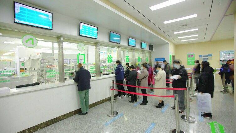 医院走廊 等待就诊 看病人多「组镜」