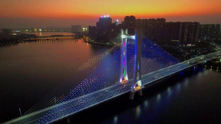 航拍广东潮州大桥景观合集