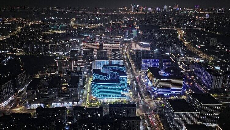 杭州东站枢纽商务区夜景
