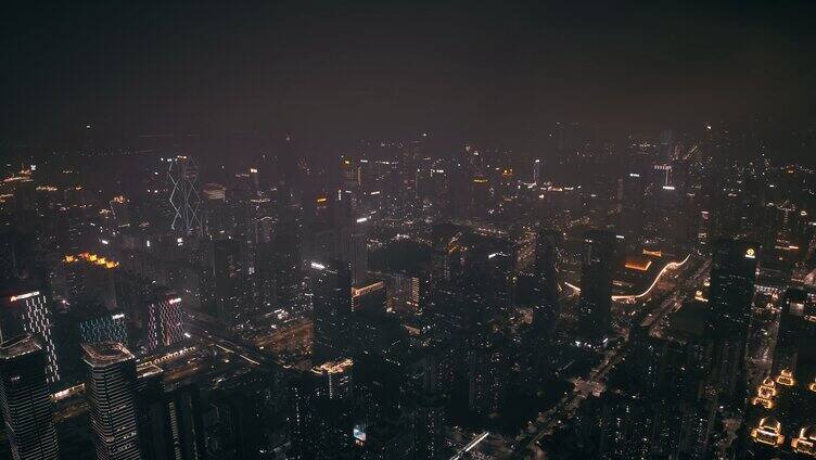 深圳南山区平安金融中心大厦夜景「组镜」