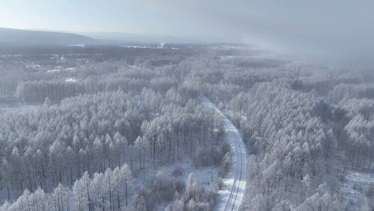 大兴安岭林海雪原和雪路