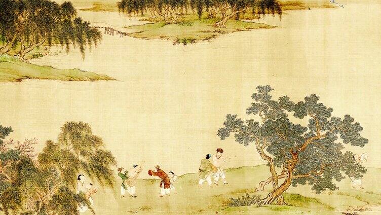 春社图卷 刘松年绘 1080