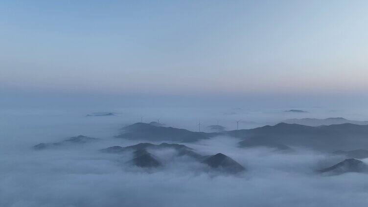 航拍千山云雾缭绕
