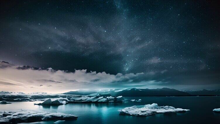 冰川河流浩瀚星空「单镜」