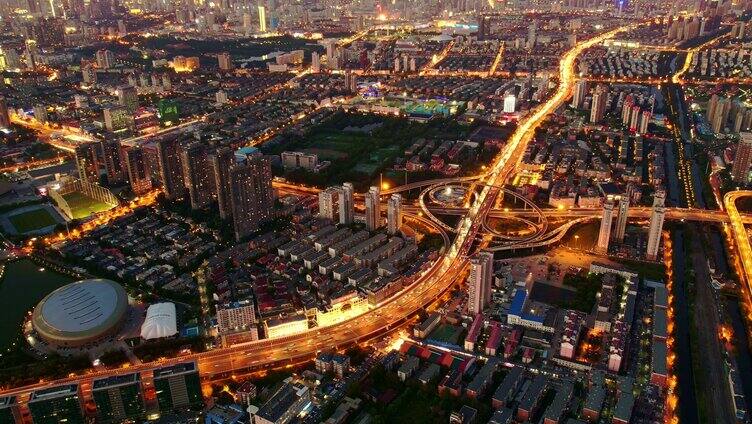 天津中石油桥交通光轨延时摄影