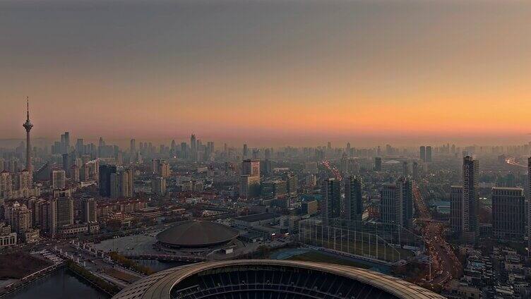 天津奥林匹克中心清晨航拍3