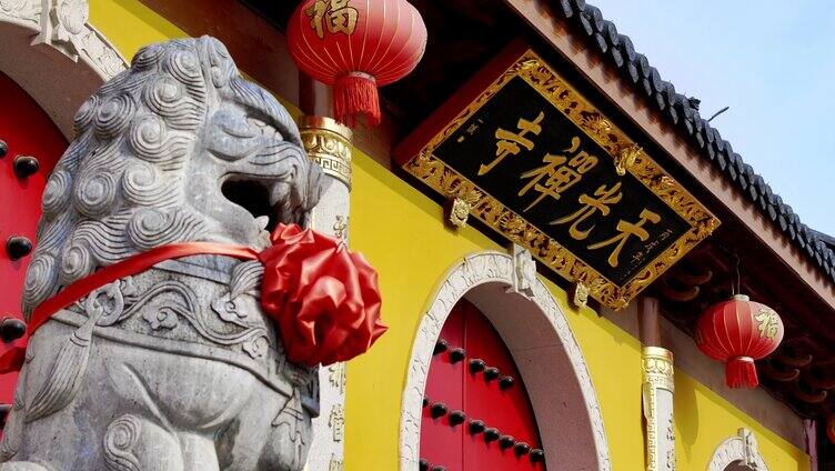上海天光禅寺风景实拍「组镜」