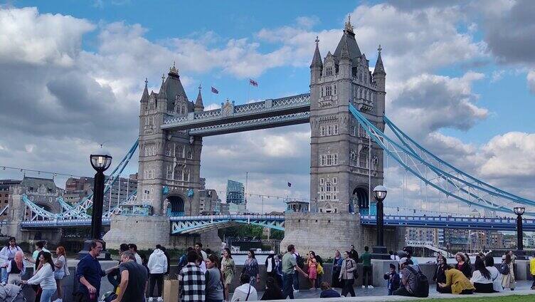 英国伦敦塔桥吊桥地标建筑