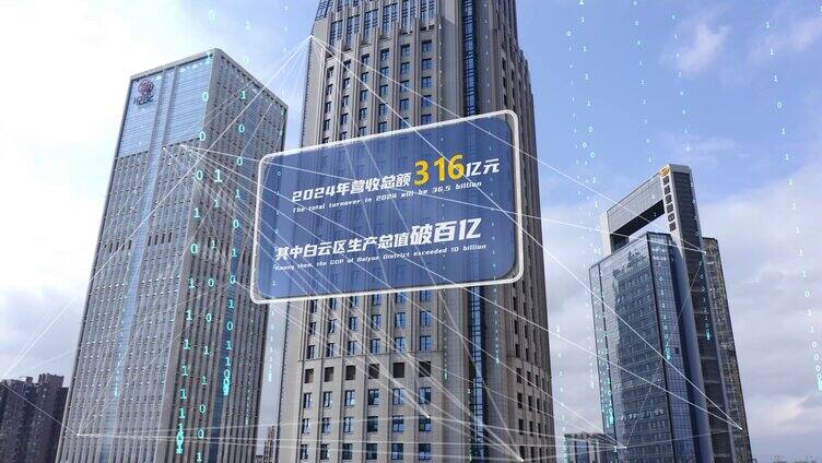 【原创】4K科技城市文字数据包装AE模板