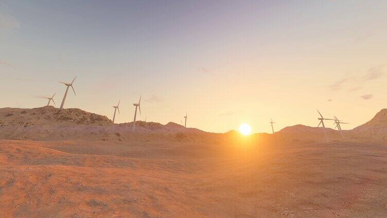 沙漠戈壁风力发电场