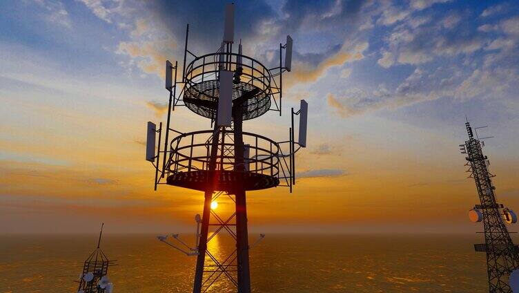 海上5G基站信号铁塔