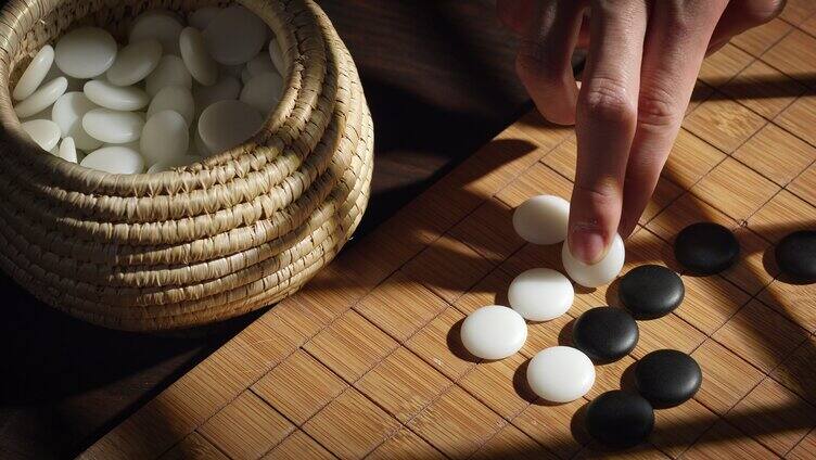 对弈 围棋 五子棋 传统文化「组镜」