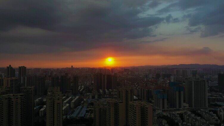 城市 日落 夕阳