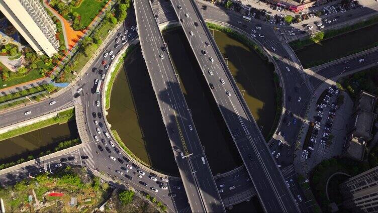 南昌红谷滩区南一环路道路交通【组镜】