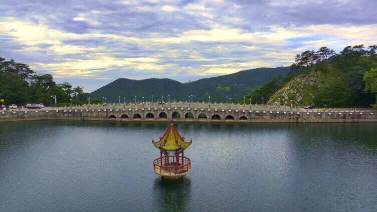 九江庐山风景芦林湖水坝「组镜」