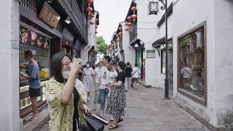 4k江苏古风古镇山塘街延时