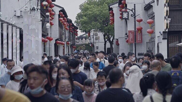 4k江苏古风古镇山塘街延时