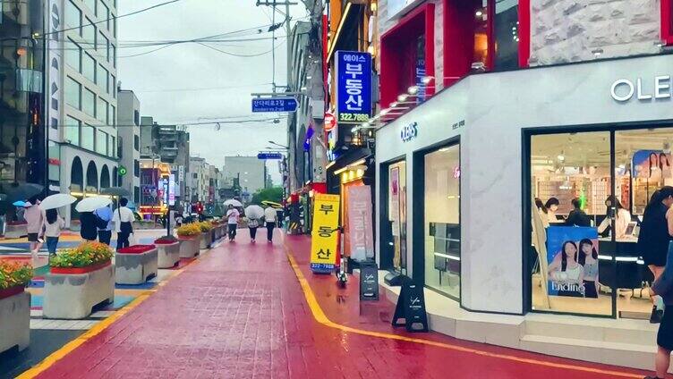 韩国首尔街头人群2