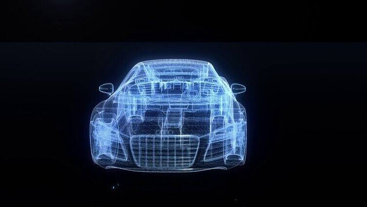 未来数字科技感汽车展示_奥迪R8