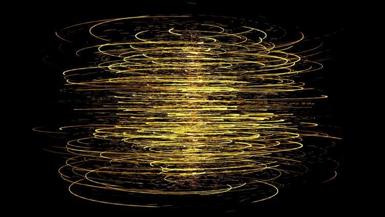 漩涡粒子生成消散特效_金色