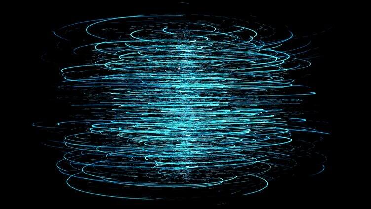 漩涡粒子生成消散特效_蓝色