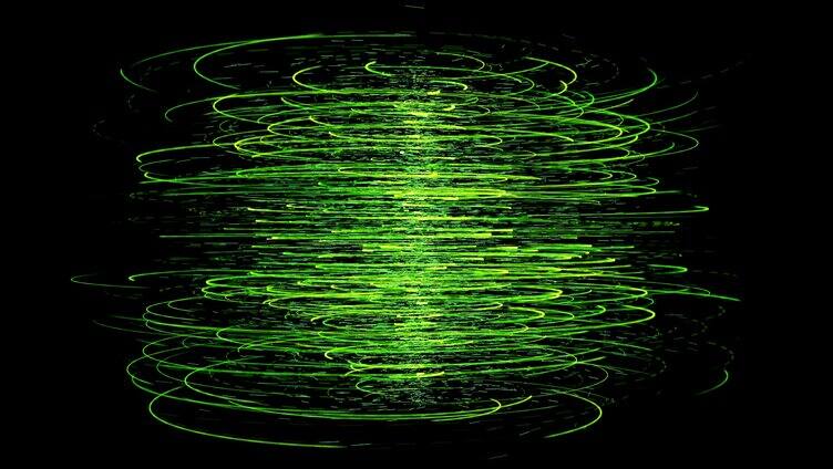 漩涡粒子生成消散特效_绿色